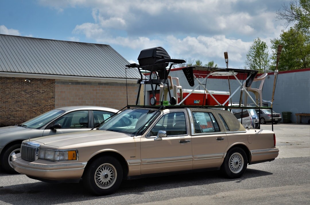 Outside broadcast van with technical equipment and cables
