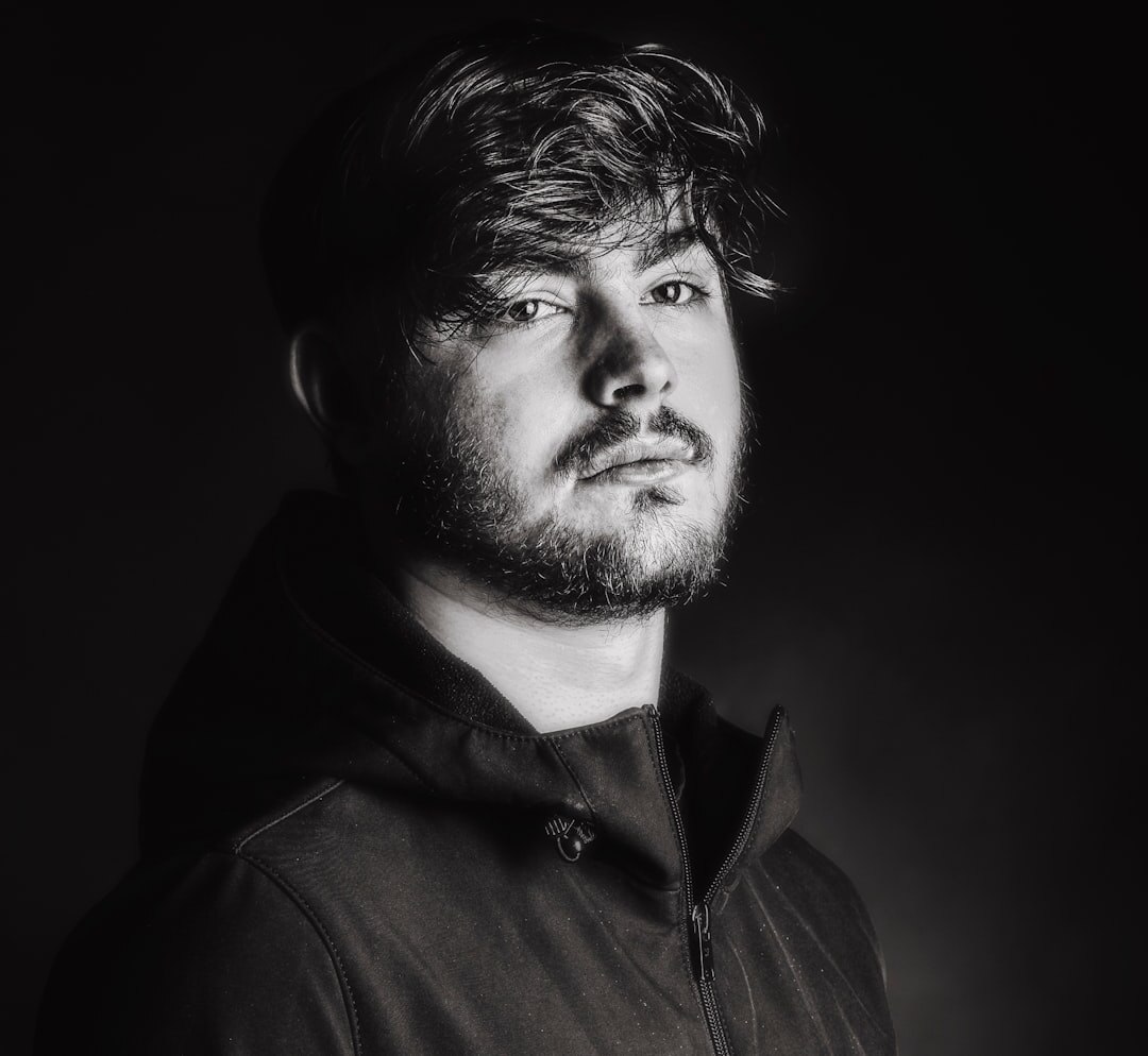 Finnish male vision mixer specialist in his 50s studio portrait